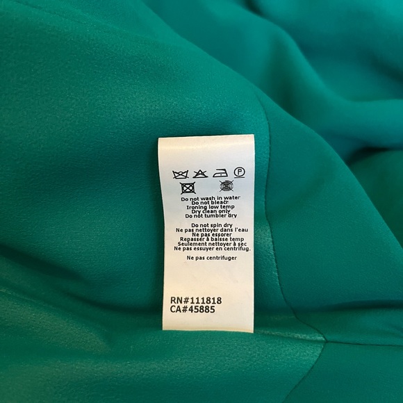 Michael Kors green gown one shoulder formal dress size 6 like new - Picture 10 of 11